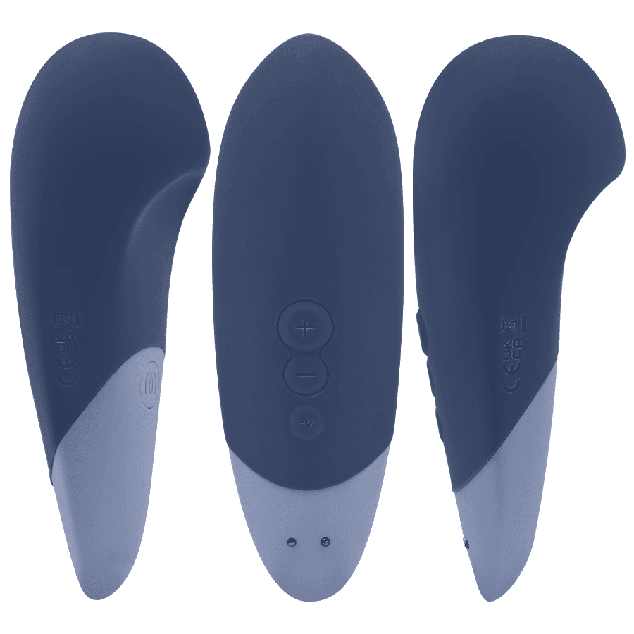 WOMANIZER - VIBE LAY-ON SILENT VIBRATOR DUNKELBLAU 2