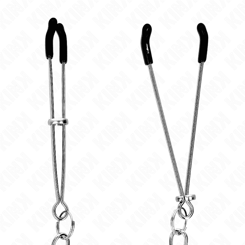 KINK - DÜNNE NIPPELKLEMMEN MIT DICKER KETTE 30 CM 4