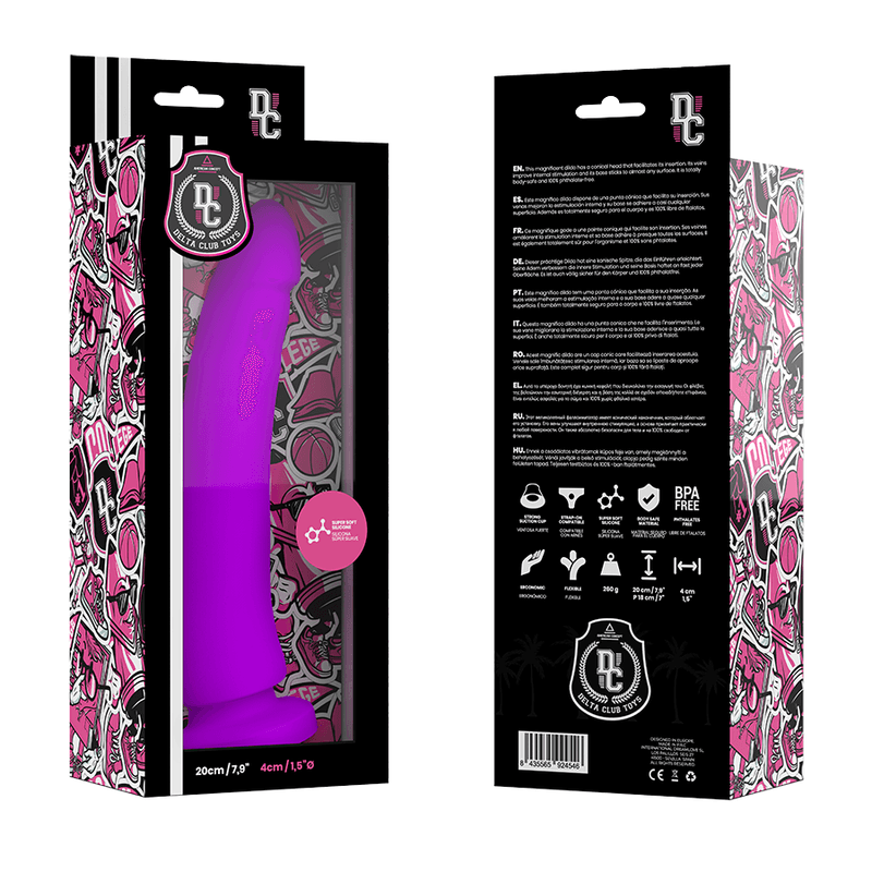 DELTA CLUB - TOYS DILDO IZ MEDICINSKEGA SILIKONA 20 CM -O- 4 CM, SIVKAST 4