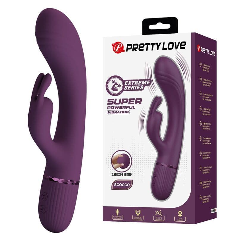 PRETTY LOVE - Rocco punjivi rabbit vibrator 10 funkcija ljubičasti