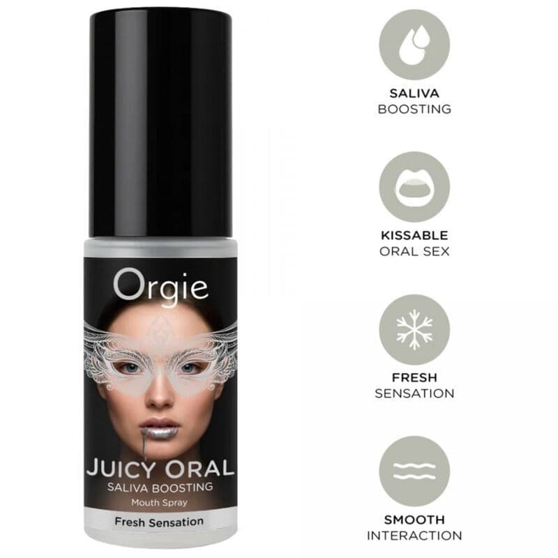 ORGIE - Juicy Oral sprej za usta koji pojačava sljinu, menta, 15 ml