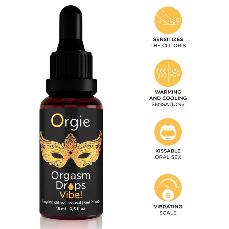 ORGIE - Orgasm Drops Vibe! vibrirajući klitorisni gel za stimulaciju, 15 ml