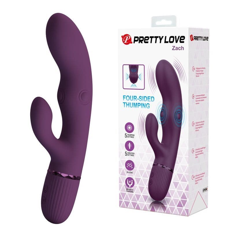 PRETTY LOVE - Zach punjivi rabbit vibrator sa potiskom 5+5 funkcija