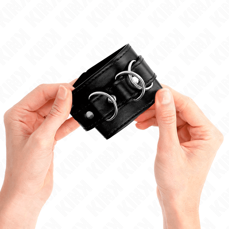KINK - 3 D-RING WRIST RESTRAINTS ADJUSTABLE BLACK 17.5-25 CM X 6 CM 4