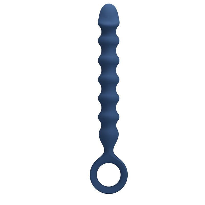 MR PLAY - Plave silikonske analnu zrnca i analni čep -Ø- 3,4 cm - 28,5 cm 2