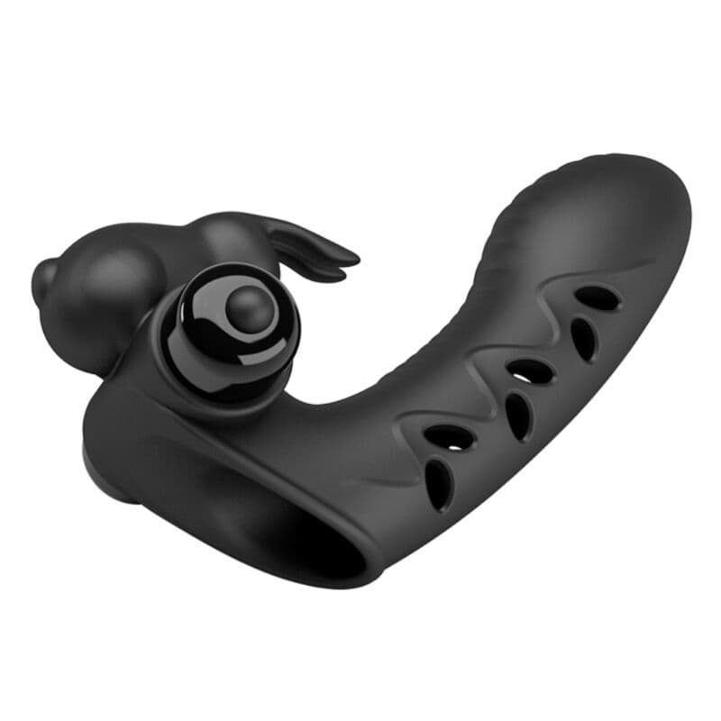 PRETTY LOVE - VANCE BLACK VIBRATOR ZAJČEK, NASTAVEK ZA PRST 3