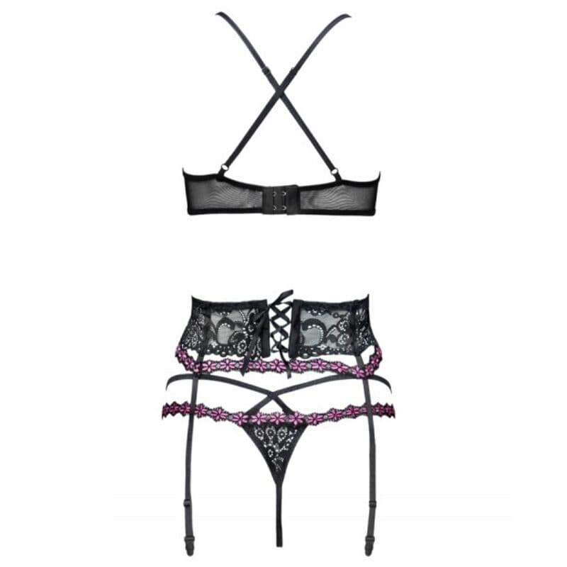 LIVCO CORSETTI FASHION - SNEHANA LC 90443 MODRČEK + OPRSNI PAS + TANGICE ČRN 4