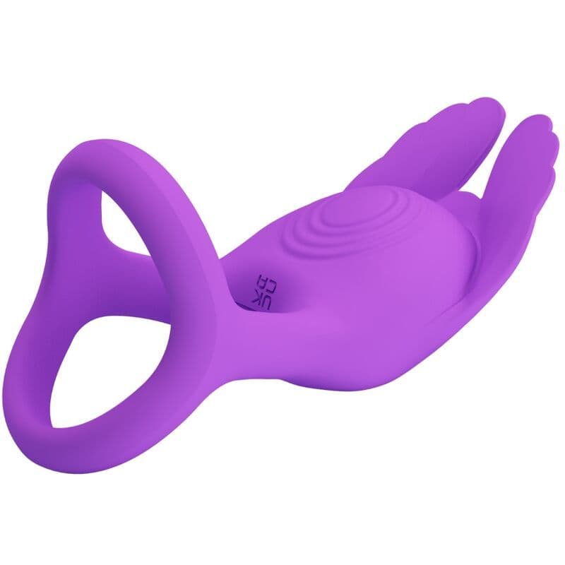 PRETTY LOVE - SILAS VIBRANT PENIS RING 7 VIBRATIONS PURPLE SILICONE 3
