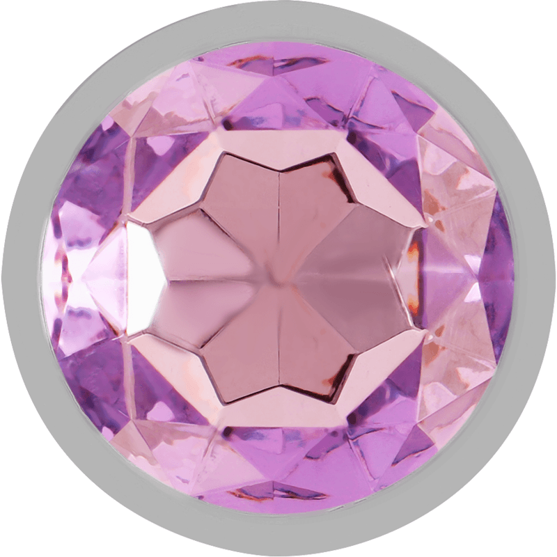 INTENSE - ALUMINUM METAL ANAL PLUG WITH VIOLET CRYSTAL SIZE S 3