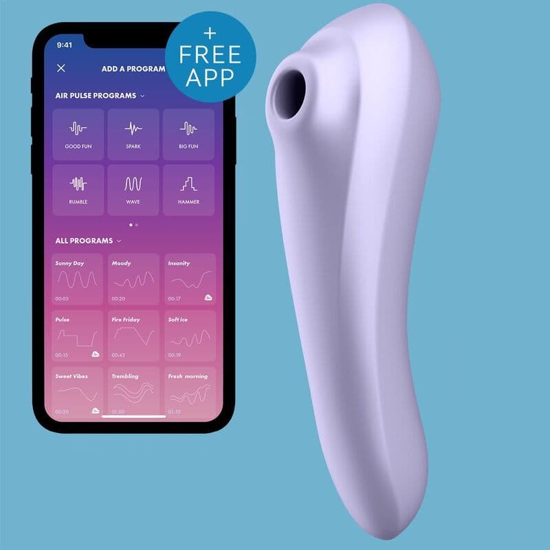 SATISFYER - VIBRATORE DUAL PLEASURE AIR PULSE MAUVE 4