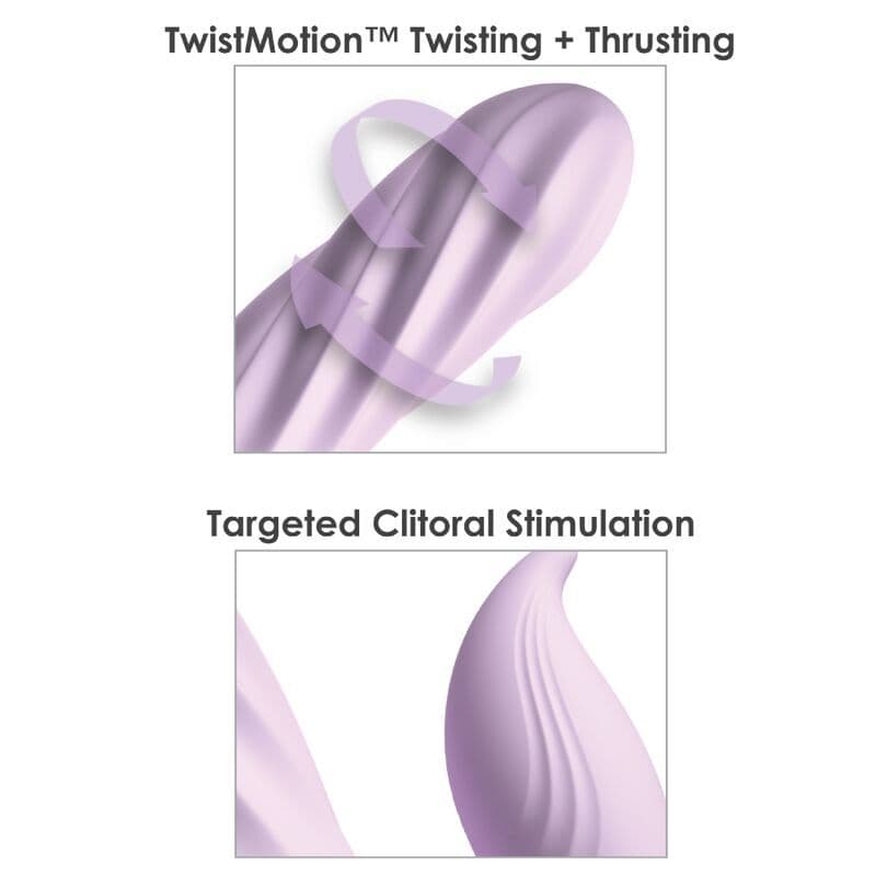 FANTASY FOR HER - Fantasy Twist vibrator TwistMotion s rotacijom i gurkanjem ljubičast 4