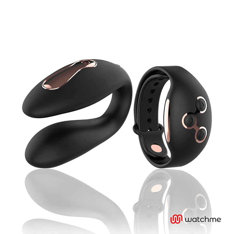 ANNE'S DESIRE DUAL PLEASURE VIBRATOR ZA PAROVE S TEHNOLOGIJOM WATCHME CRNI/ZLATNI 2
