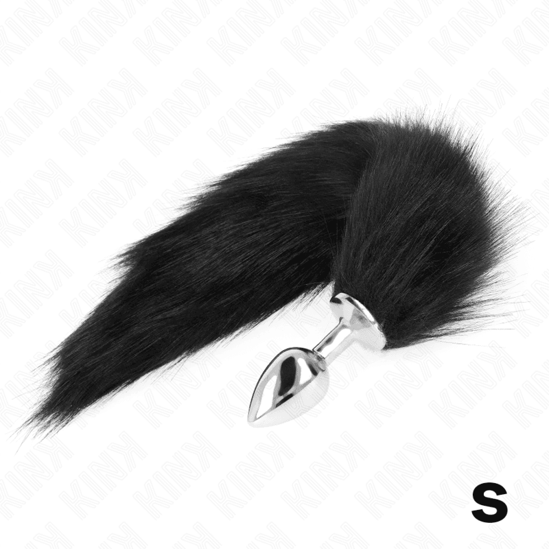 KINK - ANAL PLUG SIZE S 7 X 3 CM WITH SYNTHETIC TAIL 40 CM BLACK 2