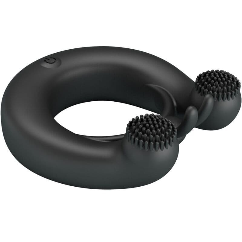 PRETTY LOVE - DAHLIA VIBRATING RING + CLITORIS STIMULATOR 12 VIBRATIONS BLACK 3