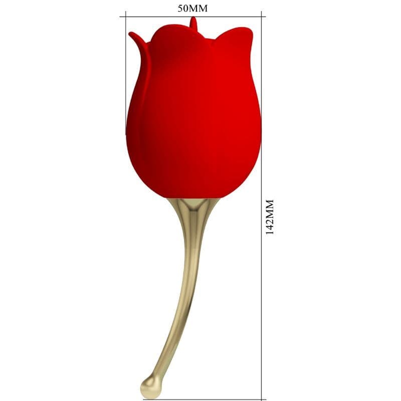 PRETTY LOVE - ROSE LOVER STIMOLATORE CLITORIDEO ROSE 12 VIBRAZIONI ROSSO 4