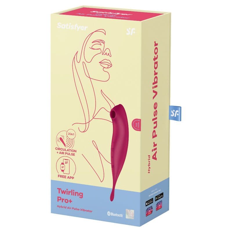 SATISFYER TWIRLING PRO+ STIMULATOR I VIBRATOR S APLIKACIJOM CRVENI 3