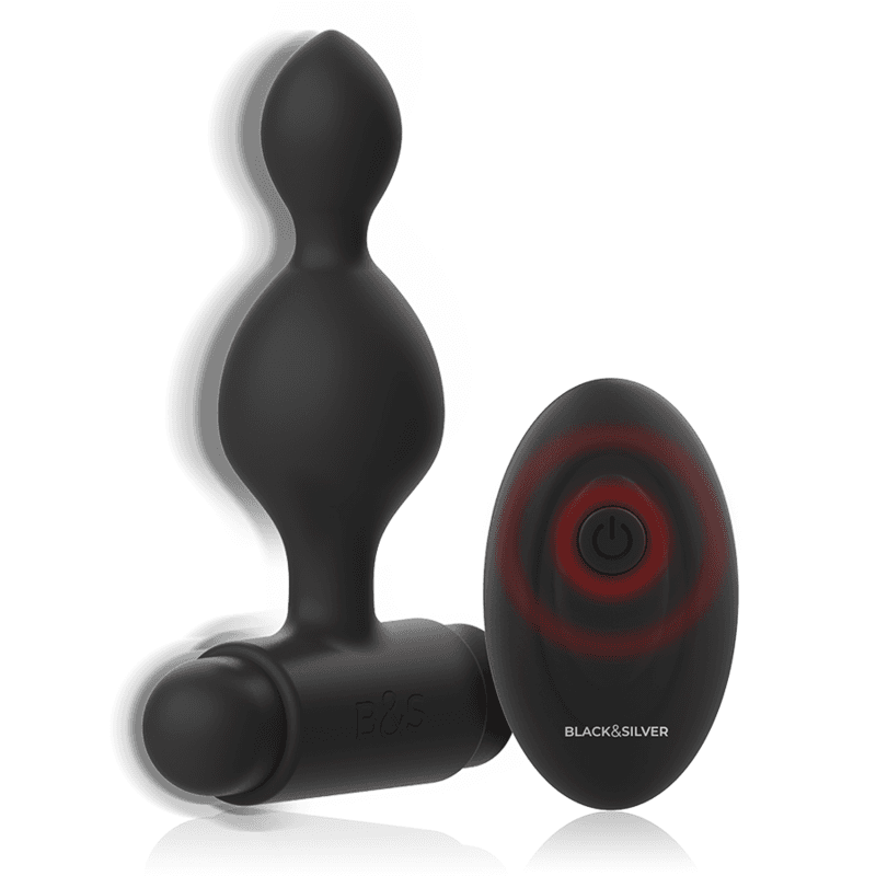 BLACK&SILVER - TELECOMANDO TELECOMANDO CON PLUG ANALE IN SILICONE PICCOLO TUCKER 3