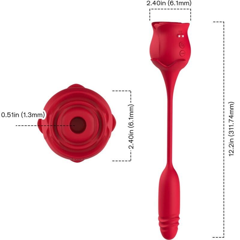 ARMONY - Roseknigth sesalec in vibrator za klitoris rdeča 4