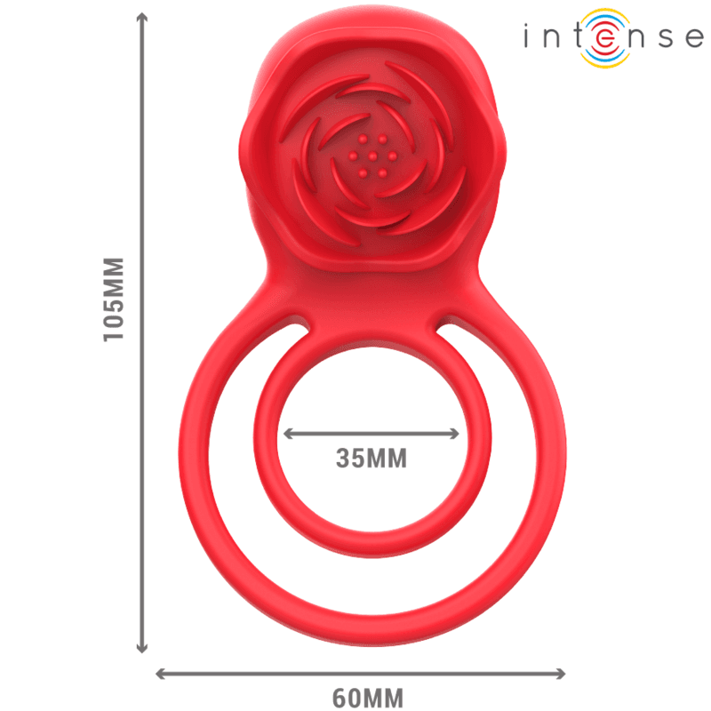 INTENSE - GAIL STIMULATOR ROSE 10 VIBRATIONS RED REMOTE CONTROL 4
