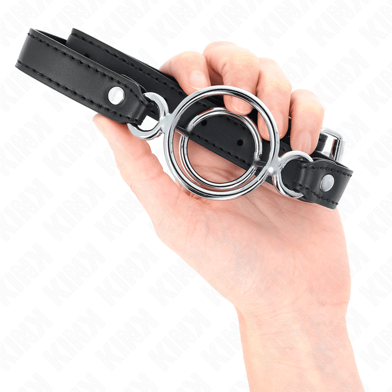 KINK - GAG WITH MULTIPLE O-RINGS 5 CM BLACK 63 X 2.5 CM 4