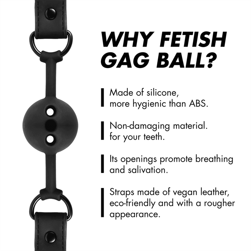 FETISH SUBMISSIVE BONDAGE - BREATHABLE SILICONE BALL GAG 4