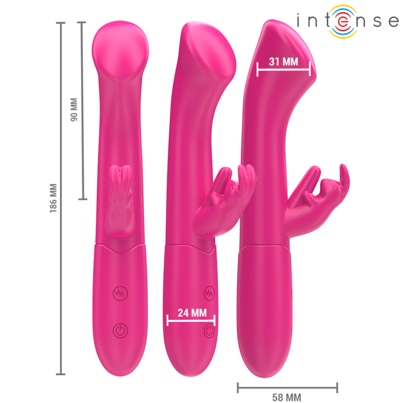 INTENSE - JULIETA RABBIT VIBRATOR 18,6 CM 10 VIBRACIJA RUŽIČASTI 2
