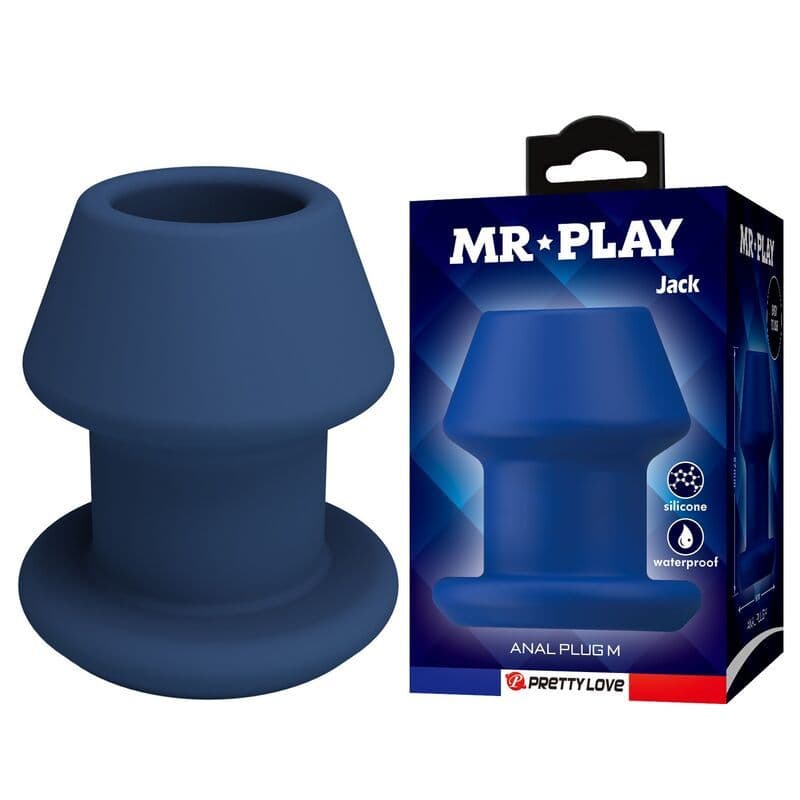 MR PLAY - Jack plavi silikonski votel analni čep veličina M