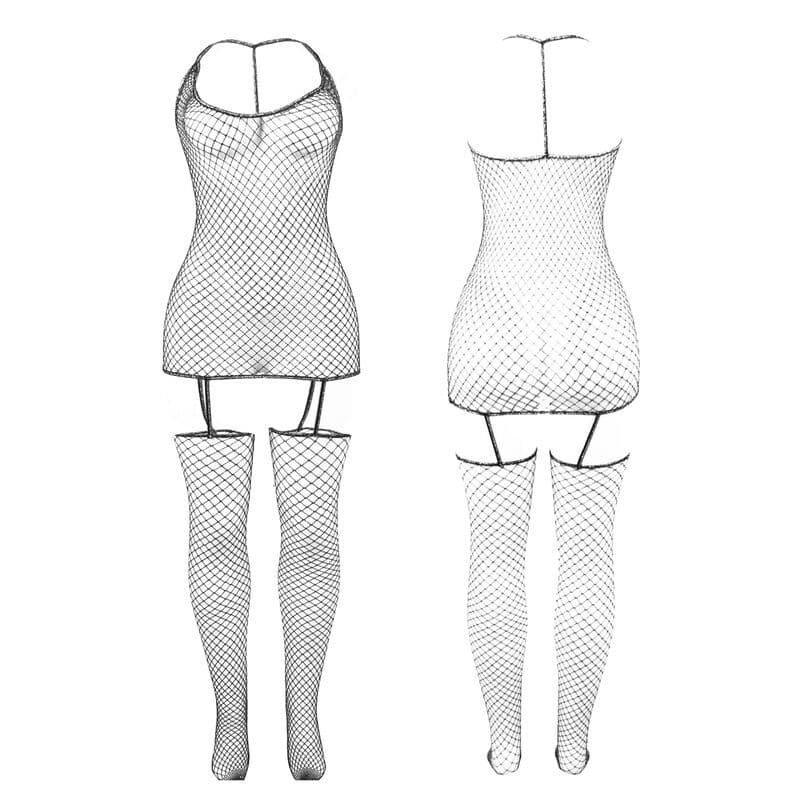 SUBBLIME - 951955 SHINY FISHNET BODYSTOCKING ONE SIZE 4