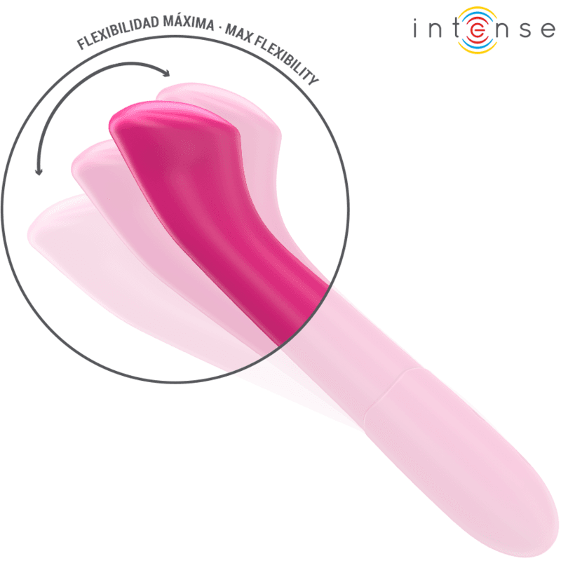 INTENSE - PATY VIBRATOR 19 CM FLEXIBLE 10 VIBRATIONS MODEL 2 PINK 4