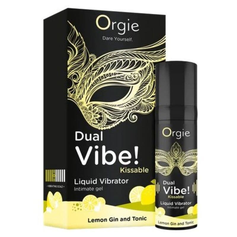 ORGIE - DUAL VIBE! LEMON GIN AND TONIC KISSABLE LIQUID VIBRATOR 15 ML 2