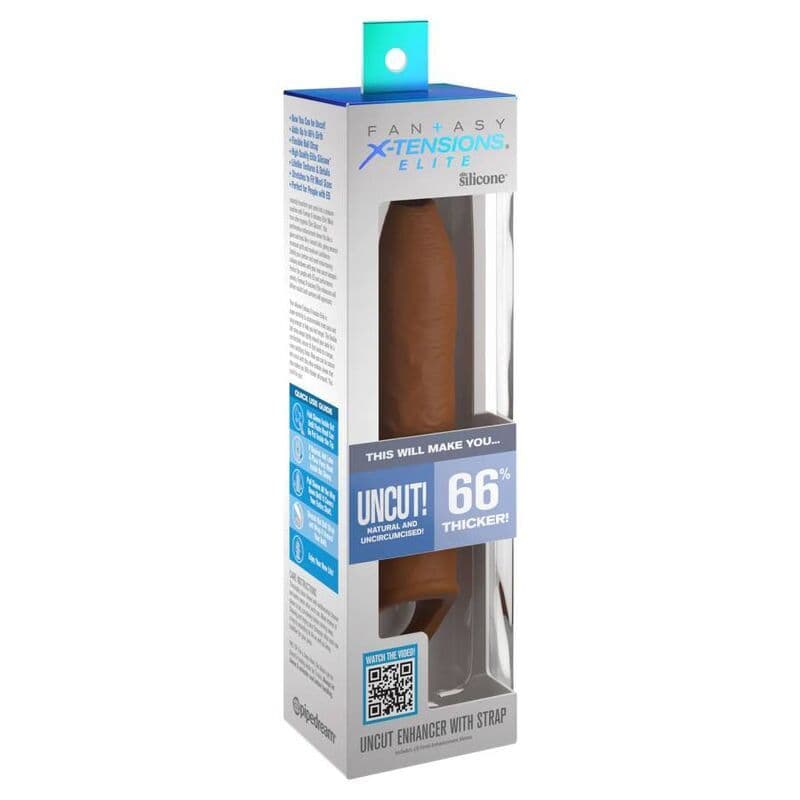 PIPEDREAMS - SLEEVE UNCUT 17,78 CM W STRAP CARAMEL 2