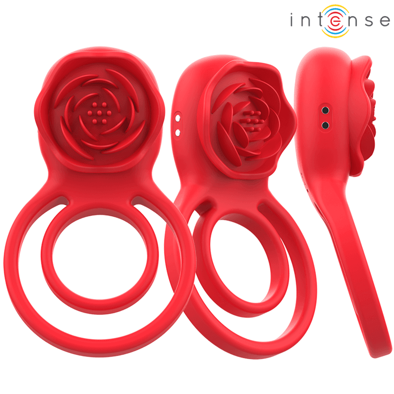INTENSE - GAIL STIMULATOR ROSE 10 VIBRATIONS RED REMOTE CONTROL 3