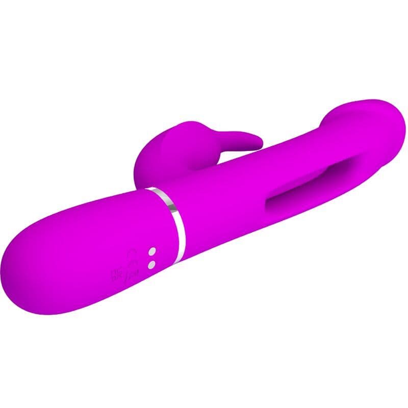 PRETTY LOVE - VIBRATORE DEJON RABBIT 3 IN 1 MULTIFUNZIONE FUCSIA 4