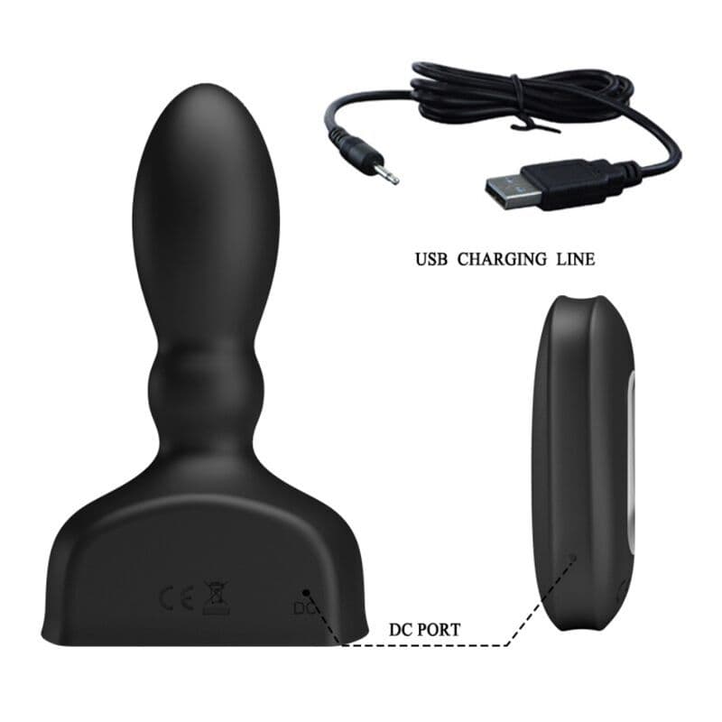MR PLAY - SCHWARZER AUFBLASBARER ANALSTECKER MIT FERNBEDIENUNG 3