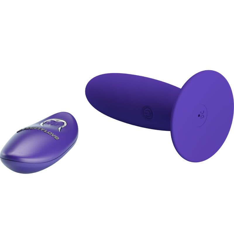 PRETTY LOVE - YOUTH PLUG ANALNI VIBRATOR Z DALJINSKIM UPRAVLJALNIKOM, VIJOLIČEN 3