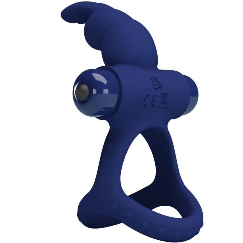 PRETTY LOVE - LUCHITO DOUBLE VIBRATING RING RABBIT BLUE 3