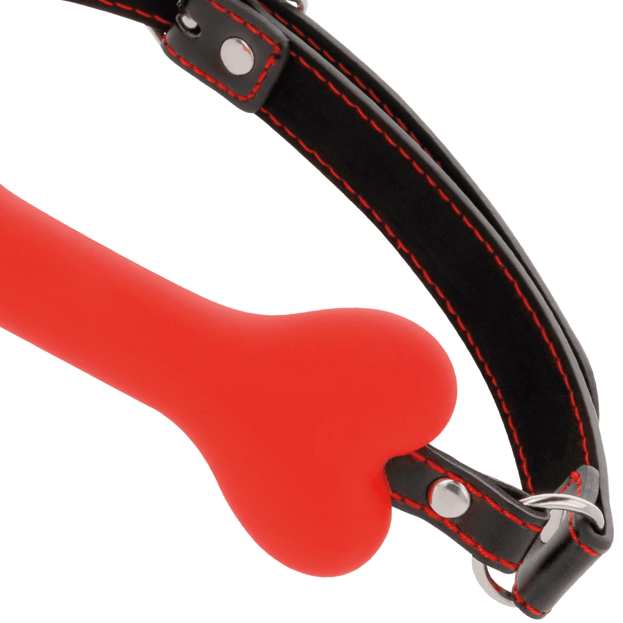 DARKNESS - ROTER KNOCHEN-SILIKON-Knebel 3