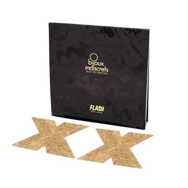 BIJOUX - INDISCRETS FLASH CROSS GOLD NIPPELABDECKUNGEN 2