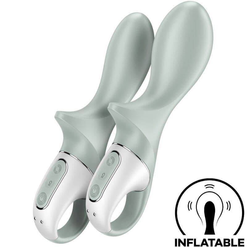 SATISFYER - AIR PUMP BOOTY 3 VIBRATORE ANALE GONFIABILE GRIGIO VERDE 2