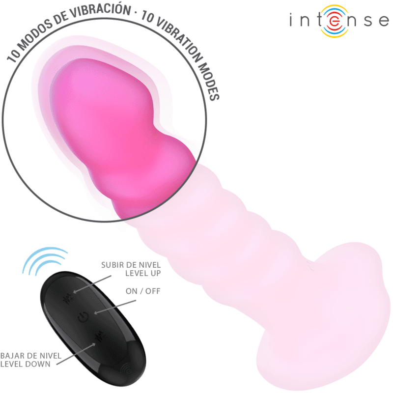 INTENSE CINDY VIBRATOR VELIČINE L SA SPIRALNIM DIZAJNOM, 10 VIBRACIJA, ROZA, S DALJINSKIM UPRAVLJAČEM 4