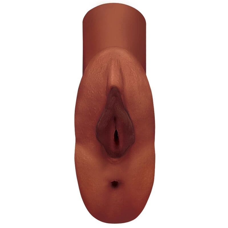 PDX PLUS - FIGA PERFETTA DOPPIO STROKER MASTURBATORE VAGINA E ANO MARRONE 2