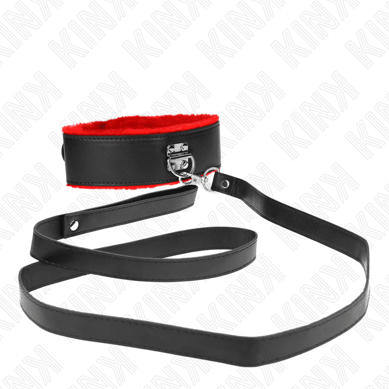 KINK - NECKLACE WITH BELT 116 CM WITH RED LEATHER STRAP ADJUSTABLE 40-48 CM X 6 CM 4