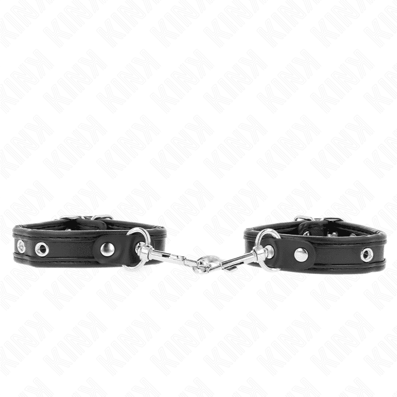 KINK - MINI BRACCIALETTI NERI CON BORCHIE REGOLABILI 16-22 CM X 2 CM 2