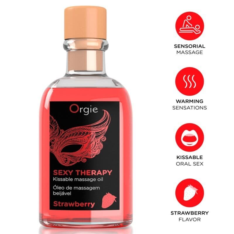 ORGIE - Lips Massage Jagode poljubljiv masažni set, 100 ml