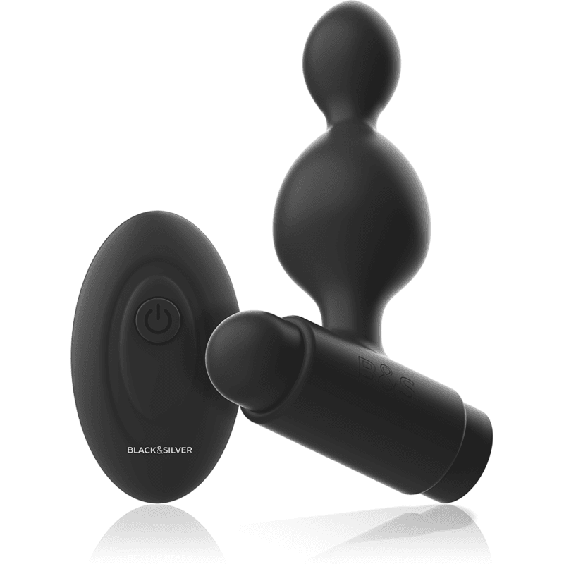 BLACK&SILVER - TELECOMANDO TELECOMANDO CON PLUG ANALE IN SILICONE PICCOLO TUCKER 2