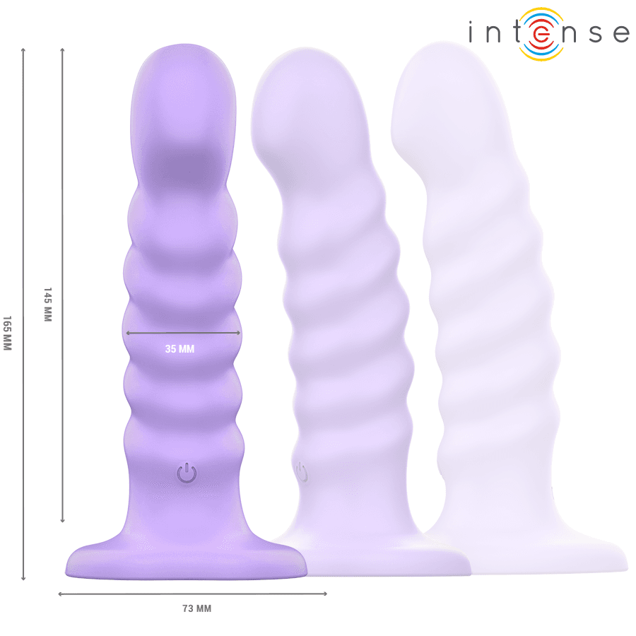 INTENSE - BRENDA VIBRATOR SIZE M SPIRAL DESIGN 10 VIBRATIONS PURPLE REMOTE CONTROL 2