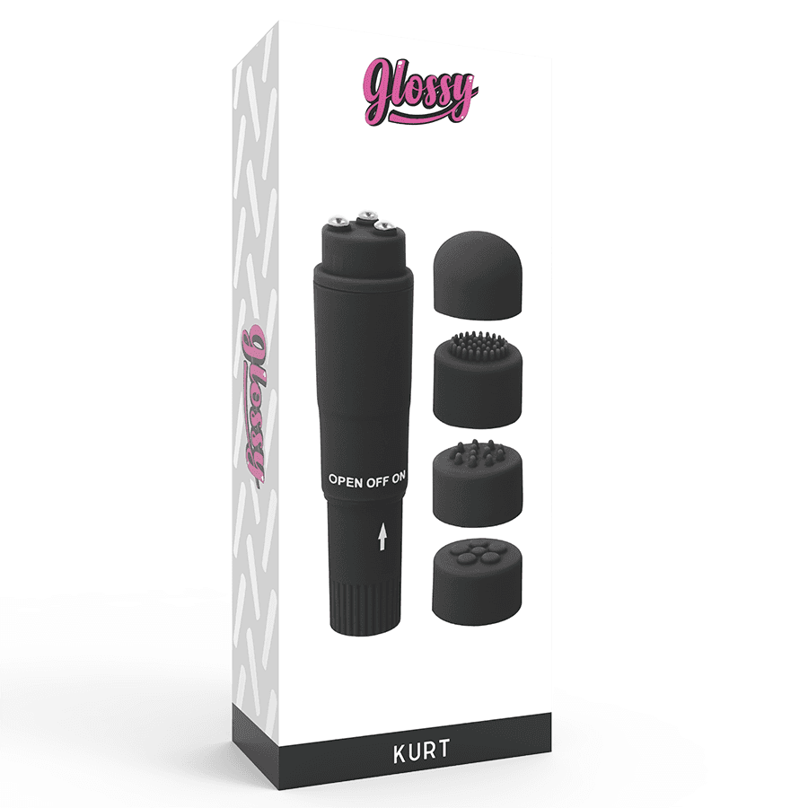 GLOSSY - KURT POCKET MASSAGER BLACK 4