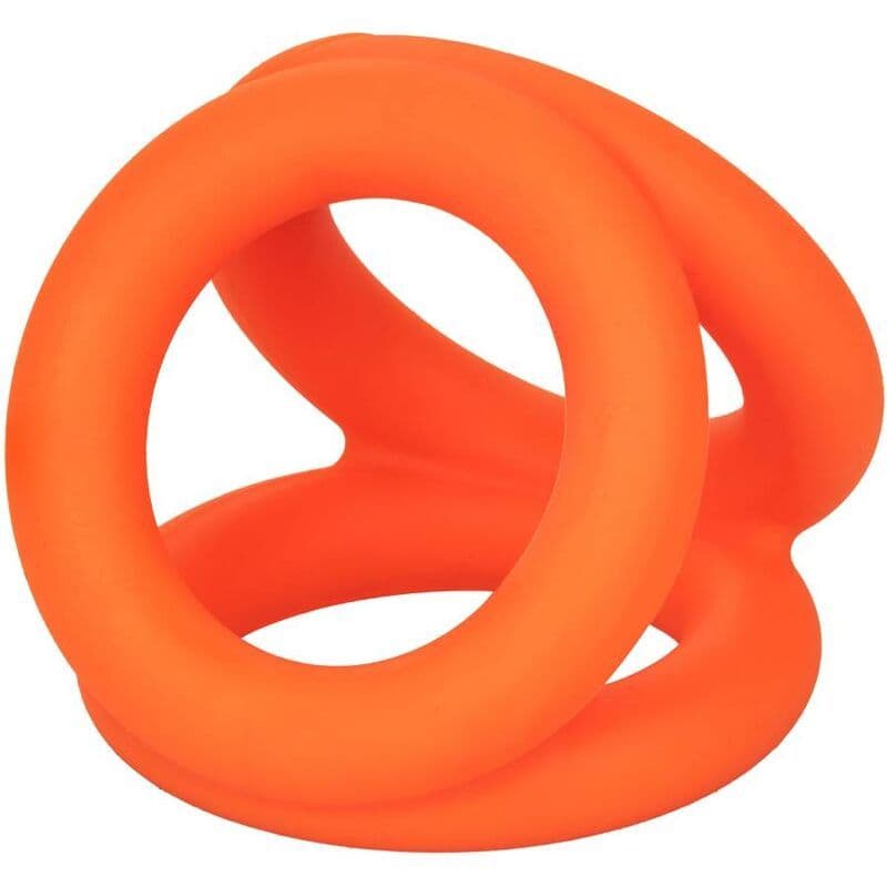 CALEXOTICS - ALPHA TROSTRUKI PRSTEN ZA PENIS, NARANČASTI 3