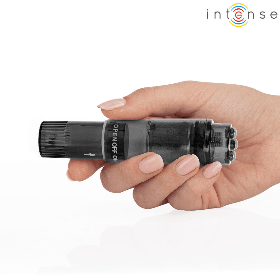 INTENSE - KURT MINI-MASSAGEGERÄT MIT 4 AUSTAUSCHBAREN AUFSÄTZEN SCHWARZ 4