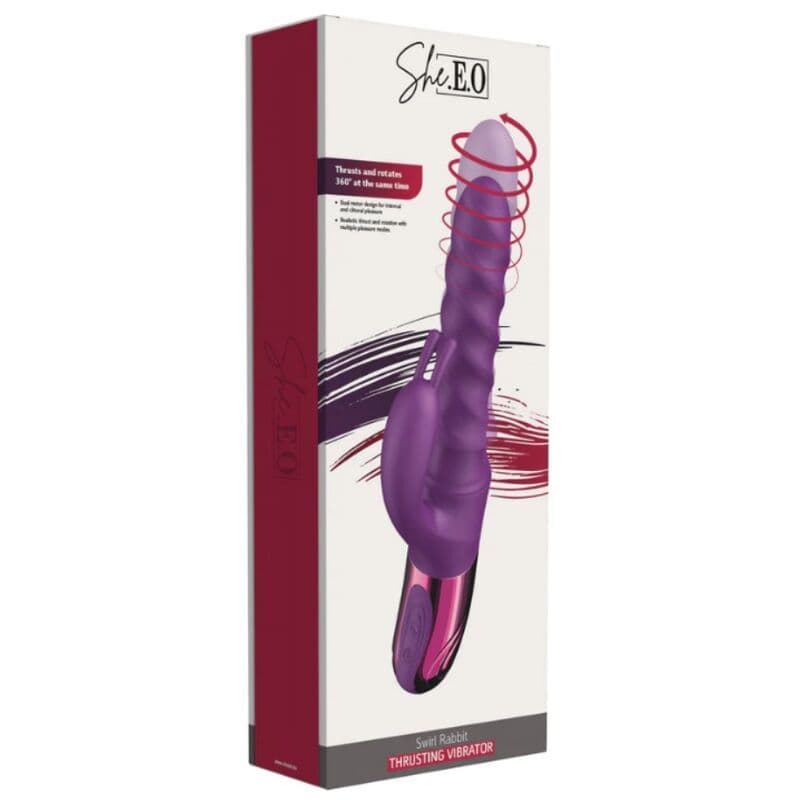 SHE.E.O - Violetter Kaninchen-Wirbel-Vibrator 4